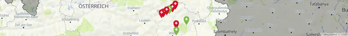 Kartenansicht für Apotheken-Notdienste in der Nähe von Fischbach (Weiz, Steiermark)